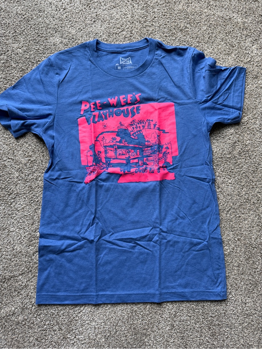 Pee-Wee's Playhouse Graphic Tee in Royal Blue & Hot Pink
